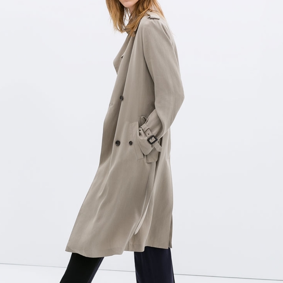 Zara Jackets & Blazers - NWT!! ZARA Woman long fluid beige trench coat